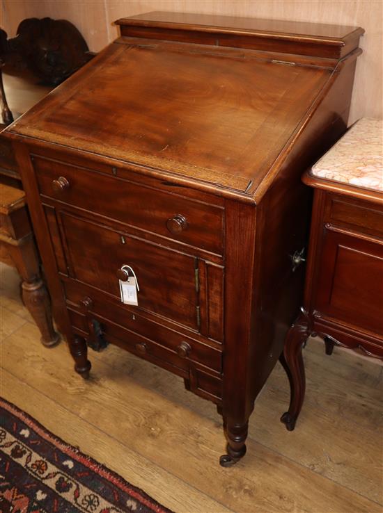 A George IV mahogany clerks desk W.61cm